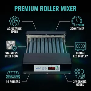GLTLab Digital 9 Rollers Rolling and Rocking Tube Roller Mixer thumbnail-1