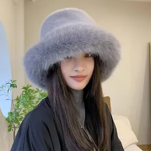 Hats Manufacturer Wholesales New Winter Faux Fur Hats High Quality Soft Faux Fur Material, Super Warm and Comfortable. thumbnail-4