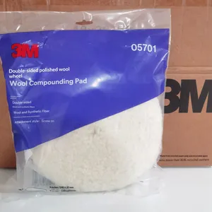 Genuine 3M Double-sided Wool Polishing Disc 5705 5701 Round for Car Polishing Wheel New High-quality 9inch thumbnail-3