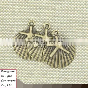 Wholesale Zinc Alloy Sea Shells Creative Hang Scallops Pendant thumbnail-3