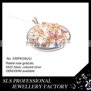 2016 Jewelry Products New in China Wholesale Colored Rhinestone Pendant for Women thumbnail-3