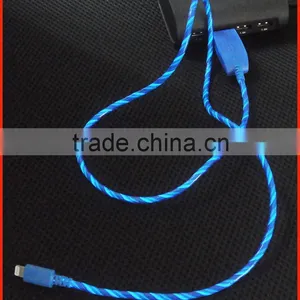 USB Cable /USB Charger Cable With LED Light for Iphone/Ipad thumbnail-3