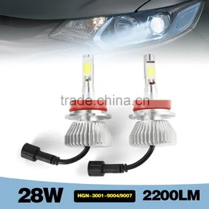 Double Sides High Low Beam Car Led Headlight 28W 2200LM 9004 / 9007 thumbnail-2