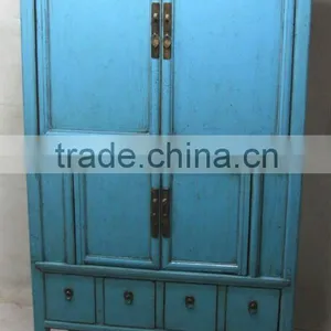 Chinese Antique Four Door Four Drawer Cabinet thumbnail-1