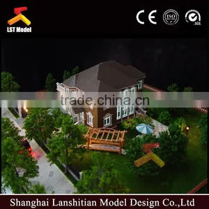 1/100 Scale Building Models of House Project With Marble Base thumbnail-1