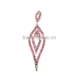 Newest Design Shining Red Corundum Jewelry Set thumbnail-3