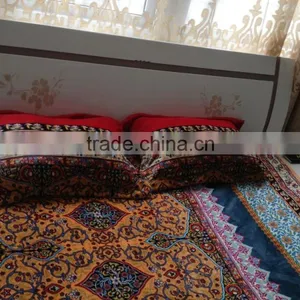 Very Soft Flannel 3 Pcs Bedsheet Blanket and Pillowcase Flower Printing thumbnail-2