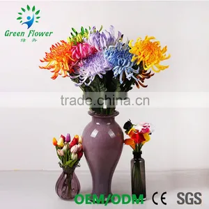 2016 Wholesale Multicolor Latex Artificial PU Flowers Chrysanthemum Real Touch Bouquet Wedding Bridal Decor Display Flower thumbnail-4