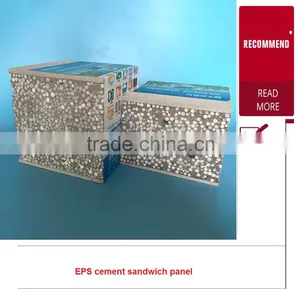 Light Weight Sound Proof Fiber Cement EPS Sandwich Wall Panel For Prefab Houses thumbnail-1