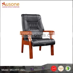 Luxury Wood Frame Pu Leather Office Conference Table thumbnail-1