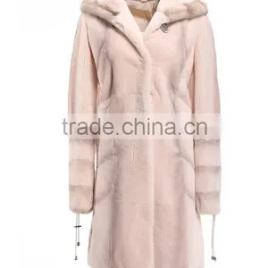 Rex14019 Women Dyed Rex Rabbit Fur Coat thumbnail-1