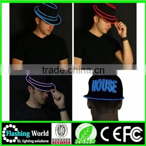 Attractive Designs Neon Embroidery Logo Led Flash Hat thumbnail-2