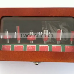 TC-006A 6Pcs 8mm Shank TCT Router Bit Set In Wooden Display Box For Router Machine thumbnail-1