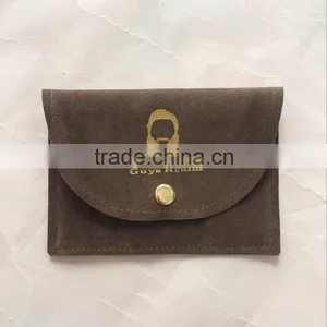 Full Cover Envelope Type Brown Velvet Fabric Jewelry Bag thumbnail-5