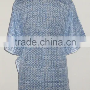 Sexy Women Fashionable Designer Kaftan Indian Handmade Cotton Block Printed Caftan Designer Top Poncho Kimono thumbnail-2