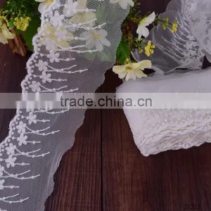 Cotton and Nylon Net Embroidery Lace Trimming thumbnail-1