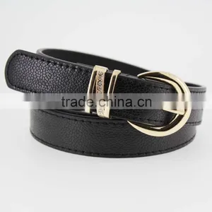 Women's Plain High Quality PU Faux Leather Belt With Rhinestone Ring in YiWu/Thin Waist Belt for Lady thumbnail-2