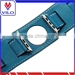 Genuine Cuff Leather Watch Band Strap With Classic Metal Buckle for Apple Watch 38mm 42mm thumbnail-3