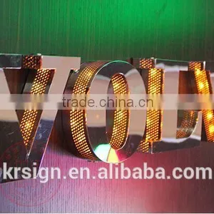 Luminous Letters / Sign Letters of Mirrored Stainless Steel/acrylic Punching Lighted Word/channel Letters Door Sign thumbnail-2