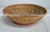 Woven Bamboo and Rattan Fruit Basket Brown Color thumbnail-1