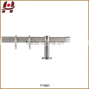 F116001 Metal Iron Aluminium Stainless Steel Brass Plated Plain Twisted Extensible Telescopic Window Curtain Poles Rods Pipes thumbnail-1