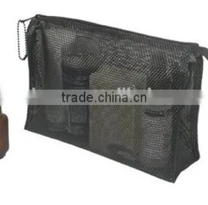 Nylon Balck Mesh Cosmetic Bags/mesh Cosmetic Bag Black Shenzhen Factory thumbnail-2