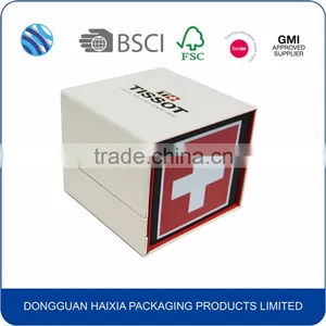 High-end Custom Logo Cardboard Watch Storage Box , Single Watch Packgaging Box thumbnail-1
