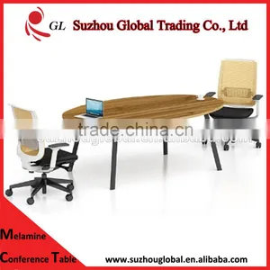 Latest Design Lowest Wooden Table Price Round Conference Table thumbnail-1