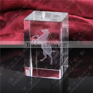 Yijia High Quality Crystal Glass Plaque/block, Blank Rectangle Crystal Cubes thumbnail-3