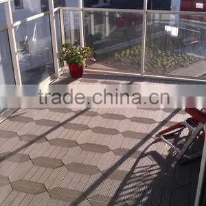 2015 Wood and Plastic Wholesale Seaside Waterproof Interlocking Best Composite Deck Materials thumbnail-3