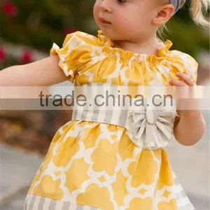 EO Friendly Baby Girls Ruffle Tutu Dress Kids Cotton Solid Color Clothes thumbnail-2