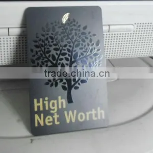 UV LOGO Coating Black Printing Matt Plastic Card thumbnail-2