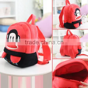 25*19cm(S)/35*28cm(L) Lovely Customzied Red Spider Man Plush Animal Cartoon Backpack for Children thumbnail-5