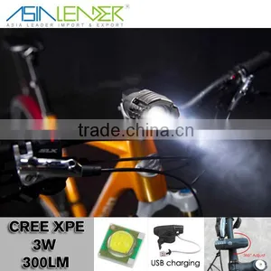 Asia Leader Lighting Products 4 Lightness Modes ABS CREE XPE 3W LED Bicycle Light thumbnail-1
