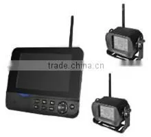 2.4GHz Wireless Backup Reversing Kit 7" Wireless Rear View System With Wifi Night Vision IR Cameras 2 Video in thumbnail-1