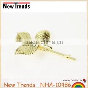 Factory Wholesale Metal Gold Leaf Hair Pin Hair Clip thumbnail-3