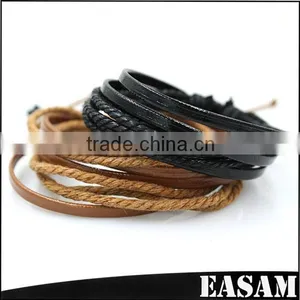 New Design PU Leather Punk Bracelet for Man thumbnail-1