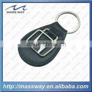 Customized Oval Shape Custom Metal Leather Key Ring thumbnail-3