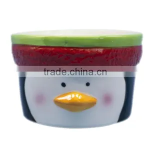 Christmas Novelty Design Colorful Ceramic Dip Bowl thumbnail-2
