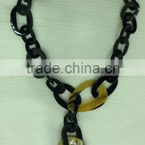 Hot Selling Eco-friendly Handicraft Nice Buffalo Horn Necklace Jewelry thumbnail-1