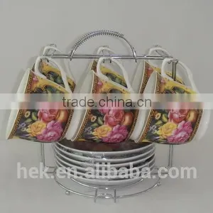 Factory Directly Sale Modern Tea Cup and Saucer Flower Color thumbnail-4