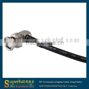 LMR195 25cm BNC Female Bulkhead to BNC Male Right Angle Cable Assembly thumbnail-3