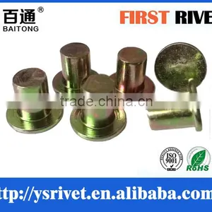 8x11.5mm Yellow Zinc Color Solid Steel Rivet thumbnail-3