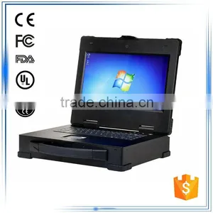 14"i5 CPU 4G RAM SSD120G 2PCI Slot 2LAN 4USB 1DVI 1COM Rugged Laptop Computer pc thumbnail-1