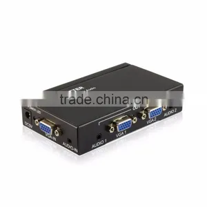 1VGA Input 2 VGA Output VGA Splitter 1X2 With 3.5mm Stereo Audio thumbnail-3