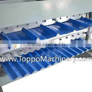 Large Construction Glazed Tile Roof Use and Double Forming Machine thumbnail-4