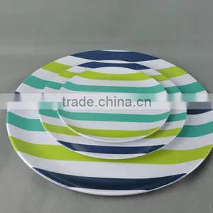 Stripe Logo Printed Melamine Dinner Plate thumbnail-5