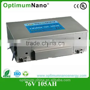 IP67 76v 105ah LiFePO4 Electric Car Battery With Smart BMS thumbnail-1