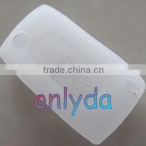 High Quality Hot Sale White Peugeot Remote Key Silicon Cover Silicone Protect Cover for Car Key thumbnail-1