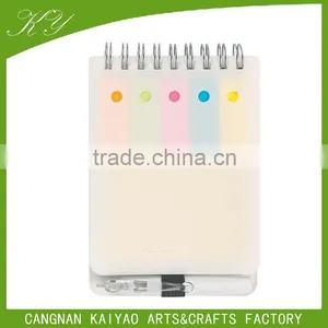 2016 Cheap Custom Color Mini Wire Sticky Bound Note Pad With Ballpen for Students thumbnail-1